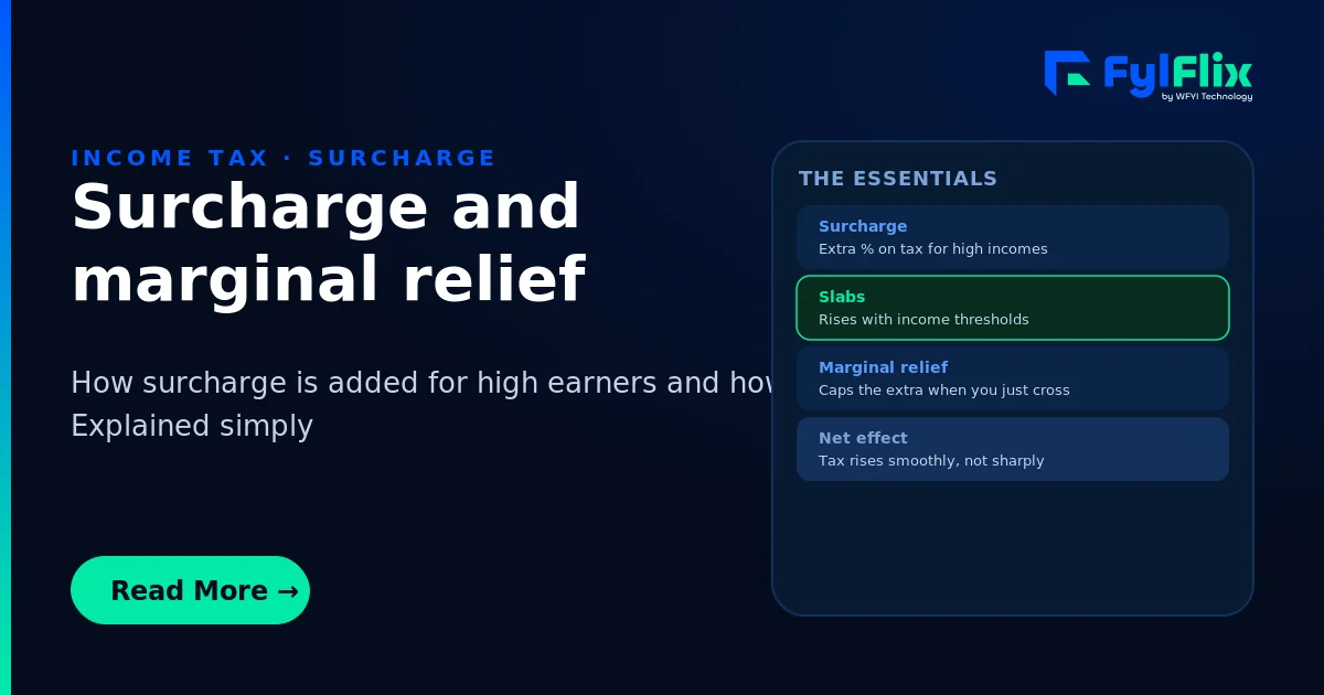 Income tax surcharge and marginal relief explained