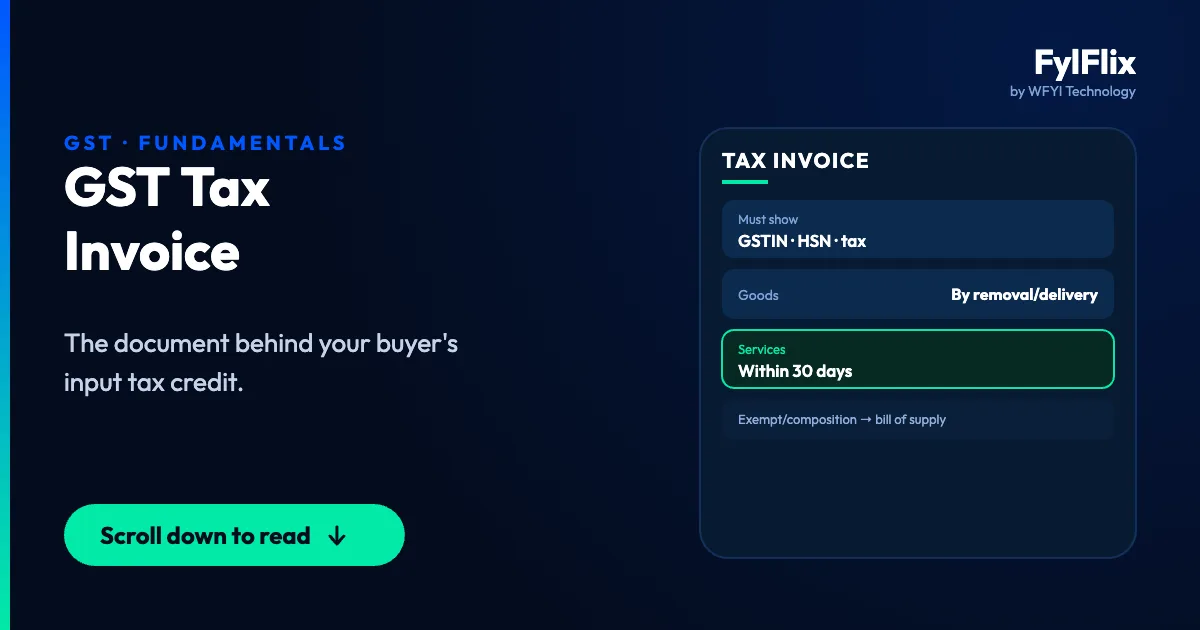 GST Tax Invoice: Meaning, Rules & Format