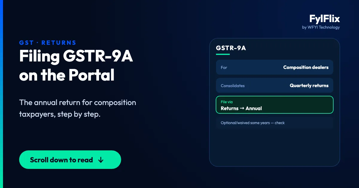 How to File GSTR-9A on GST Portal