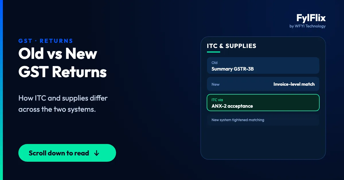 Old vs. New GST Returns: ITC & Supplies Compared