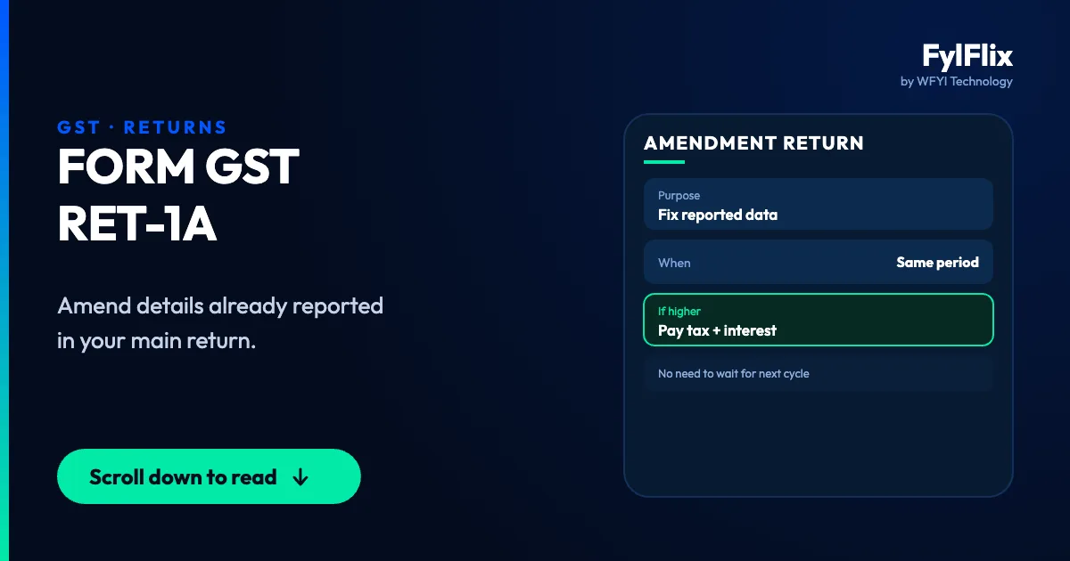 FORM GST RET-1A: Amendment Return Explained