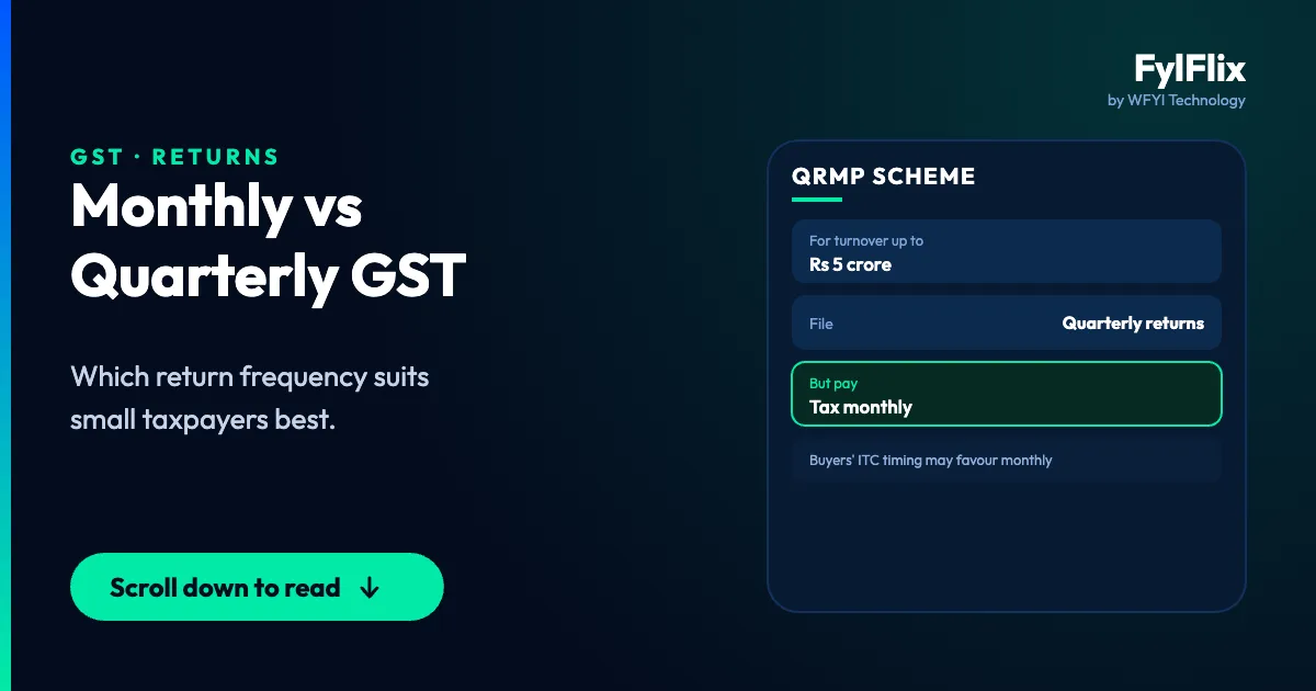 Monthly vs. Quarterly GST Returns for Small Taxpayers
