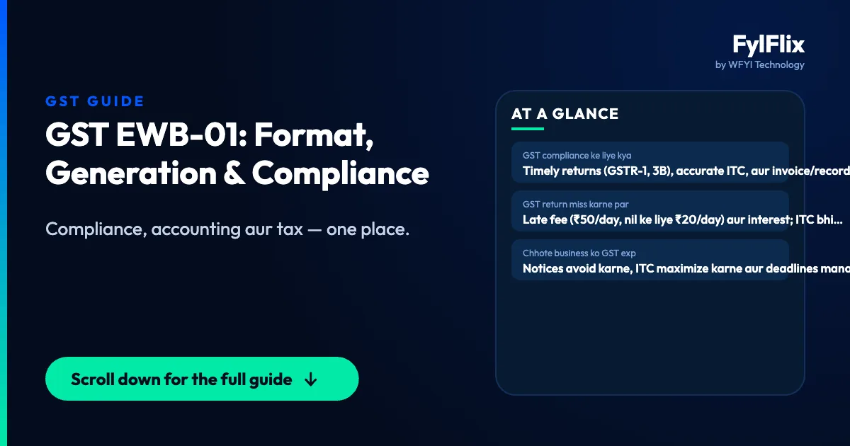 GST EWB-01: Format, Generation & Compliance