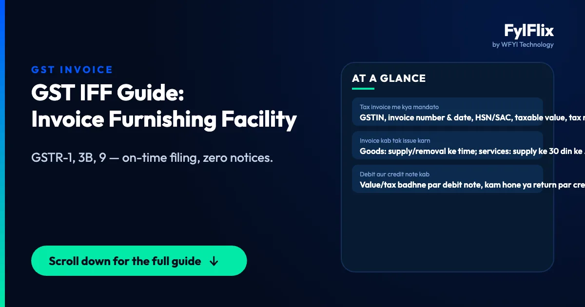 GST IFF Guide: Invoice Furnishing Facility