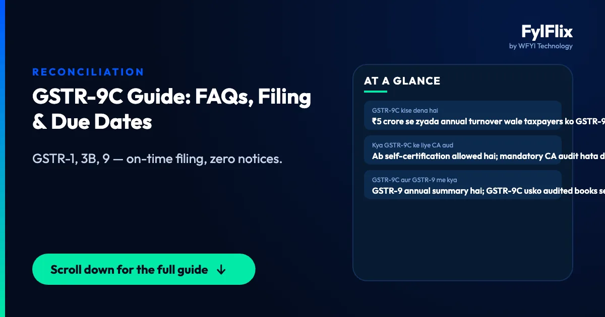 GSTR-9C Guide: FAQs, Filing & Due Dates