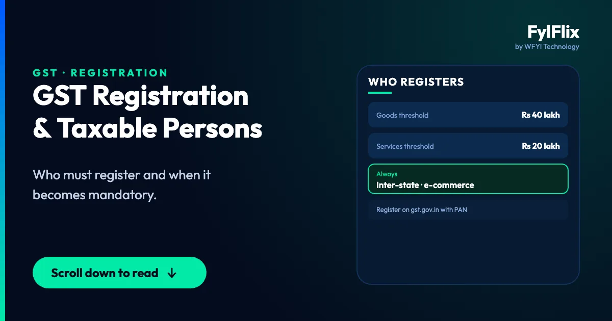 GST Registration & Taxable Persons Guide