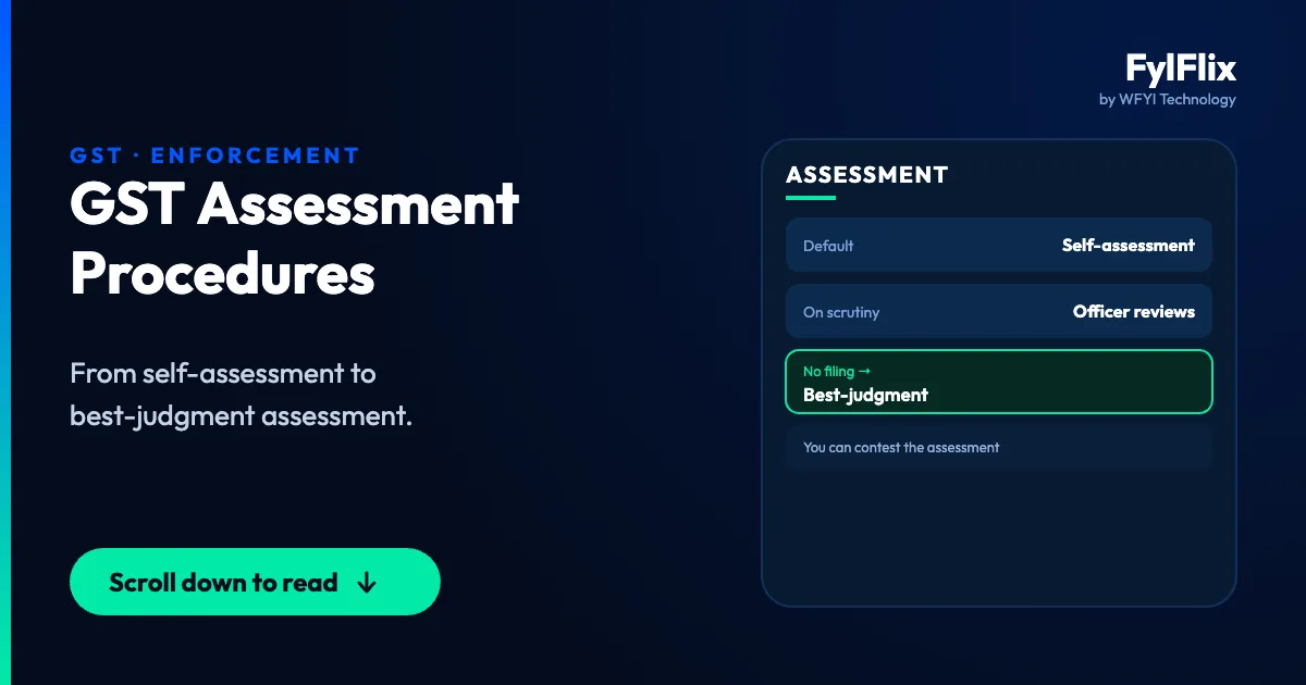 GST Assessment Procedures Explained