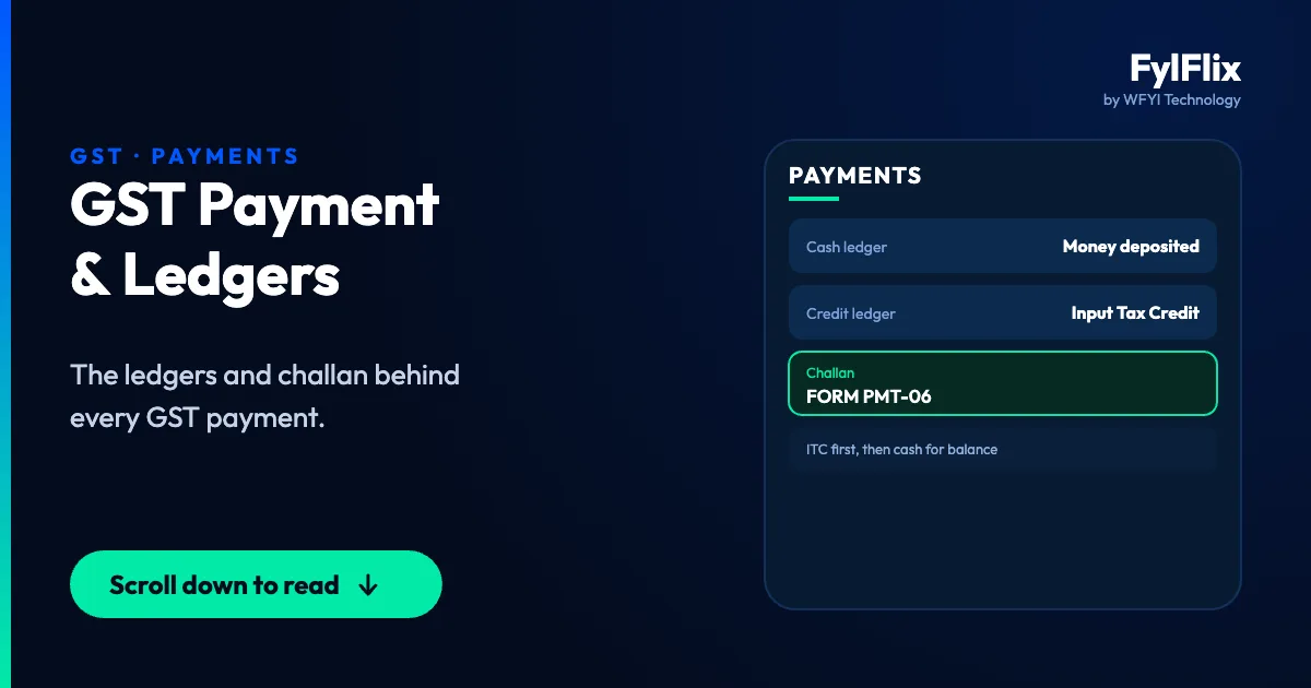 GST Payment Forms and Electronic Ledgers