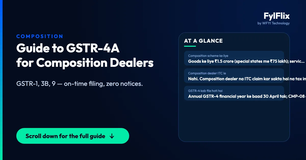 Guide to GSTR-4A for Composition Dealers