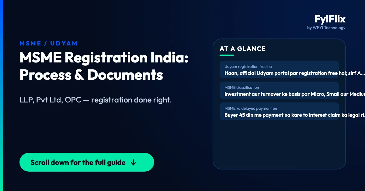 MSME Registration India: Process & Documents