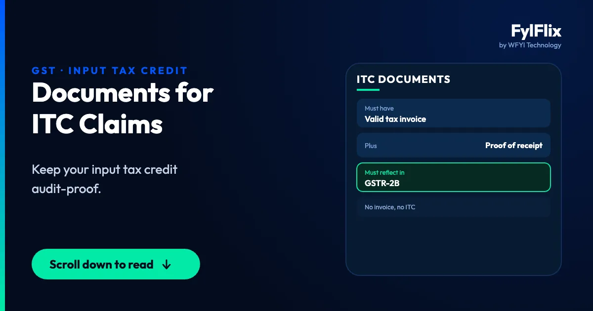 Essential Documents for GST ITC Claims
