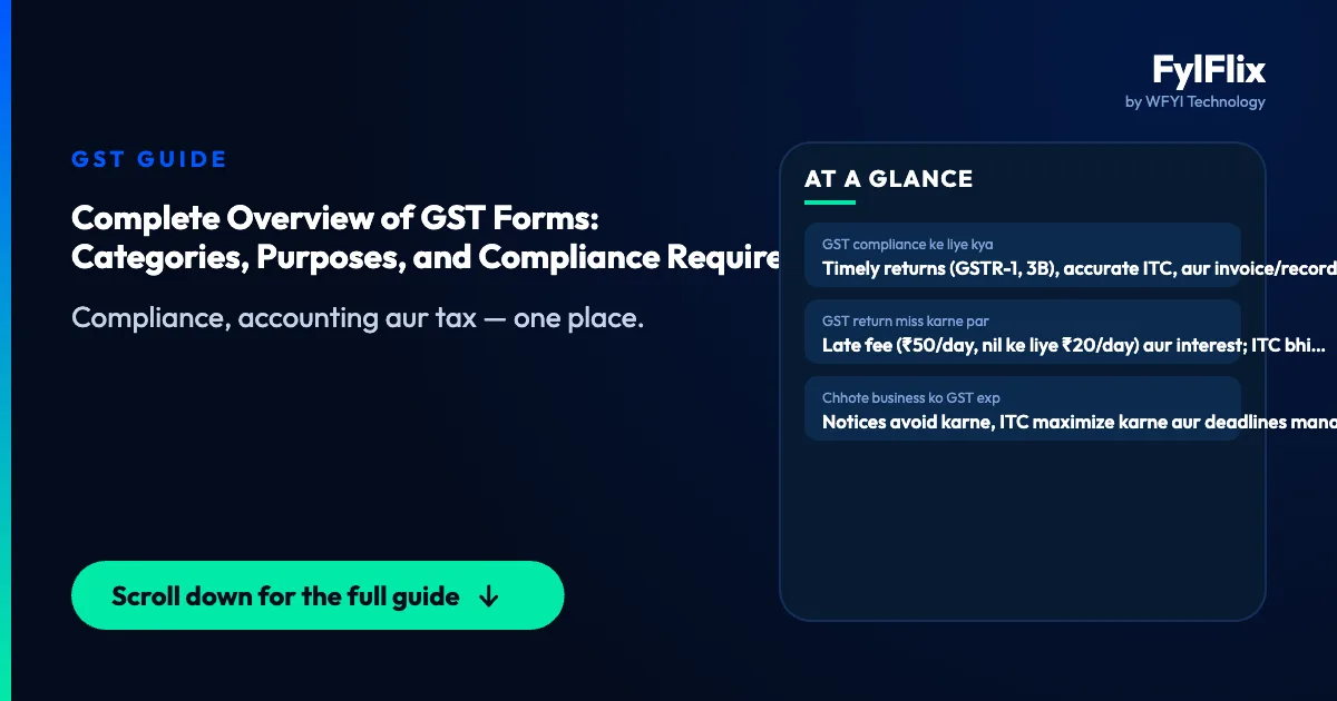 Complete Overview of GST Forms: Categories, Purposes, and Compliance Requirements