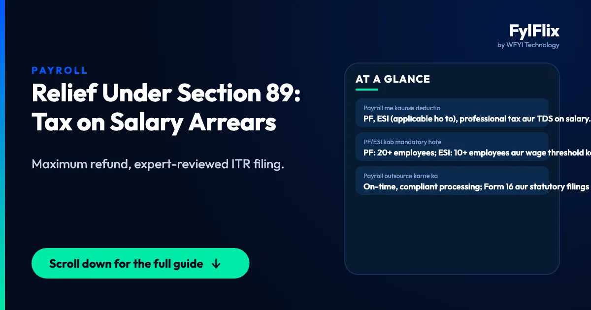 Relief Under Section 89: Tax on Salary Arrears