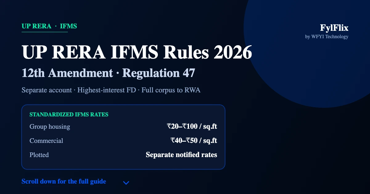 UP RERA IFMS Rules 2026: 12th Amendment to Regulation 47 Explained
